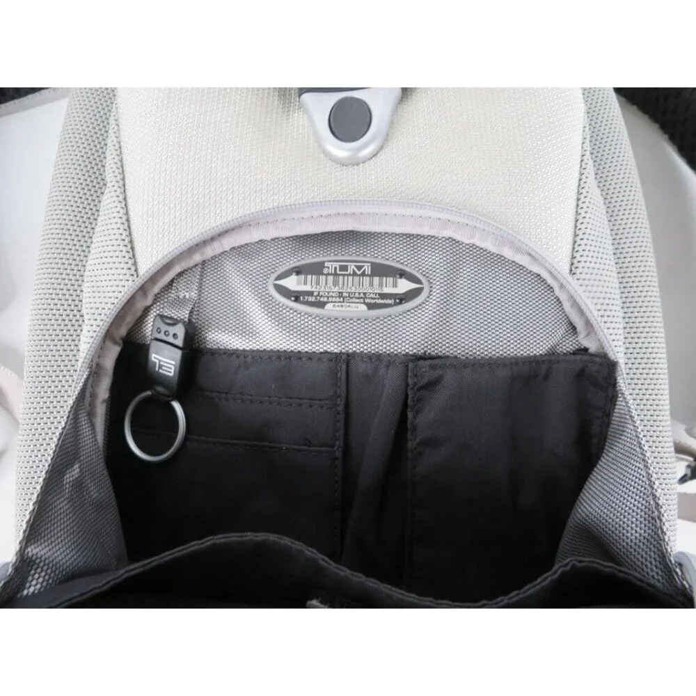 Tumi T3 Computer Laptop Silver Gray Backpack 6480ALU